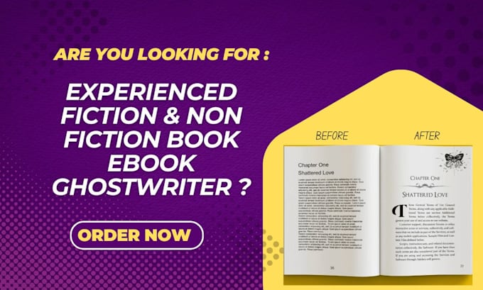 be your fiction and non fiction ghostwriter and proofreader