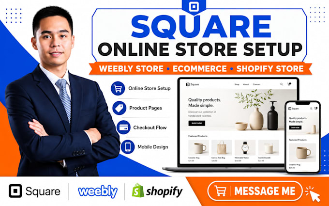 setup square online store weebly store ecommerce  shopify store