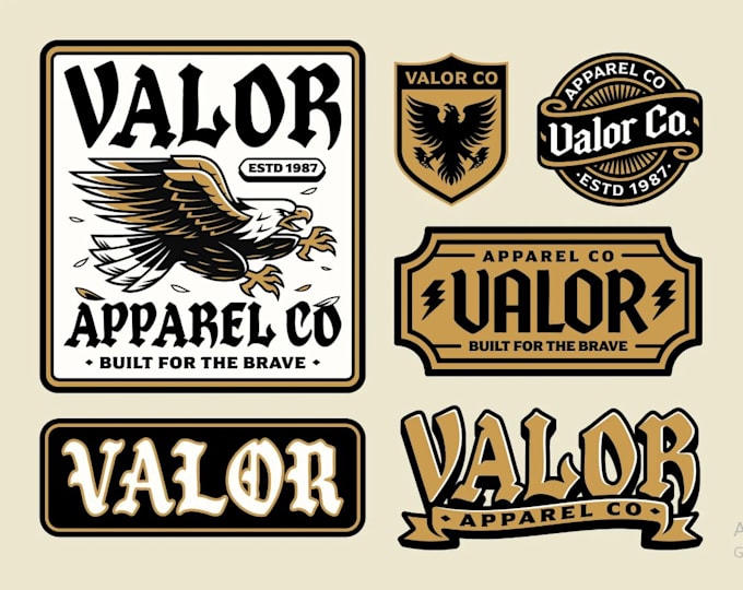 design retro eagle snake badge logo design