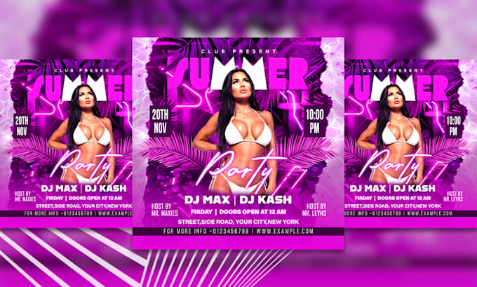 create exceptional party flyer, club, dj, event flyer design