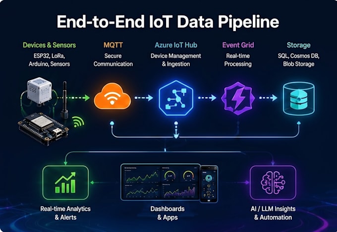 build a secure iot sensor data pipelines with net and azure