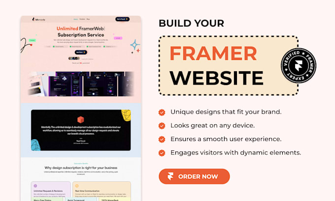 design and develop a modern framer website