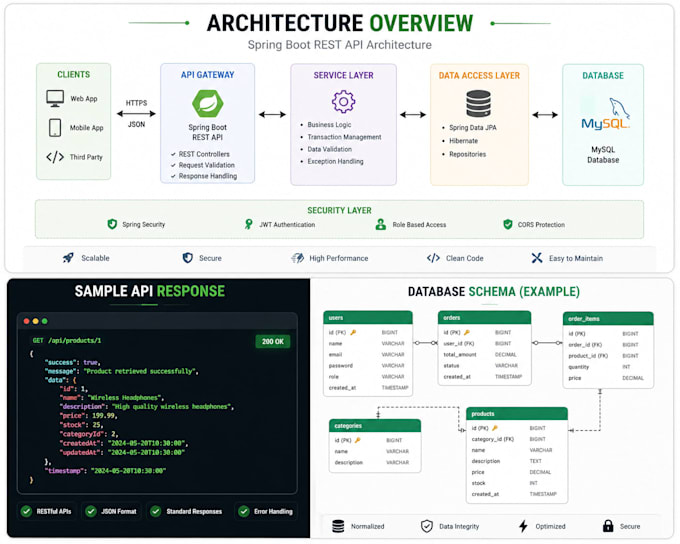 develop rest apis using java spring boot and mysql