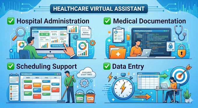 do healthcare data management, reporting etc