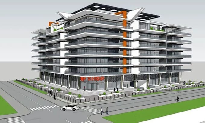 revit model, sketchup model, bim modeling, architectural model, 3d building