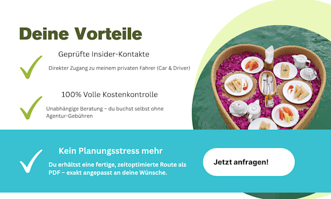 create a custom bali travel plan in german