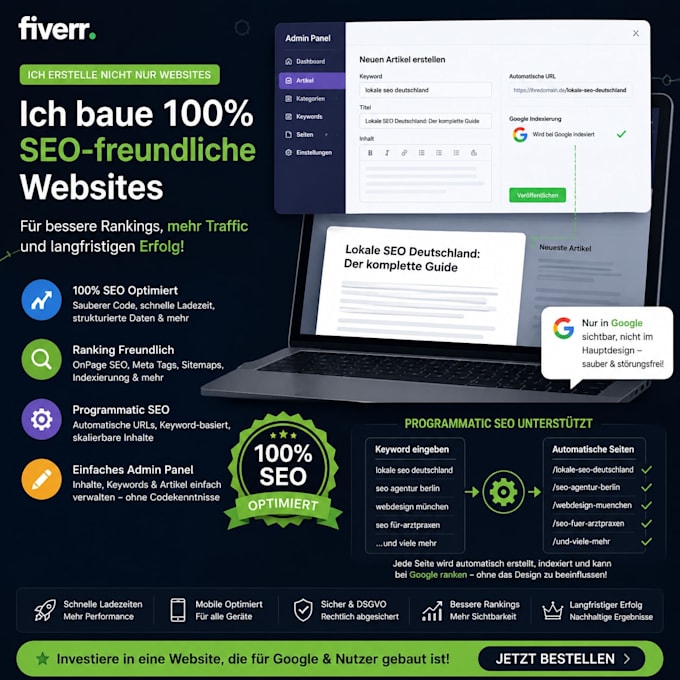 build a custom website that ranks on google
