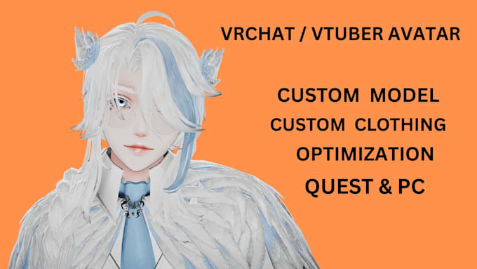 create 3d high quality vrchat avatar, optimize 3d avatar sfw, nsfw