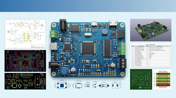 design pcb schematics, layouts, boms, and gerber files