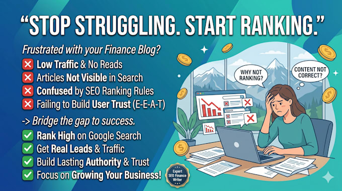 write SEO optimized finance articles and personal finance blogs