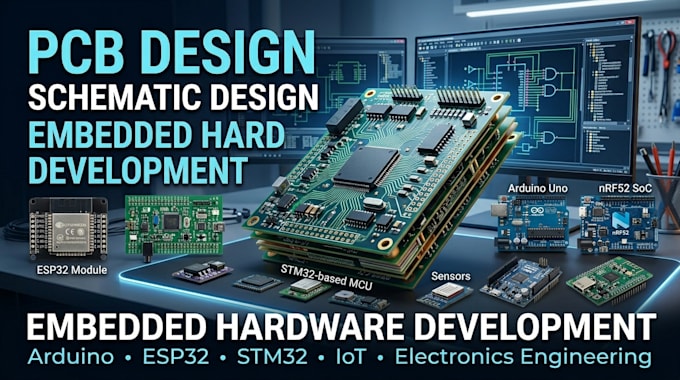 do pcb design schematic and embedded hardware development