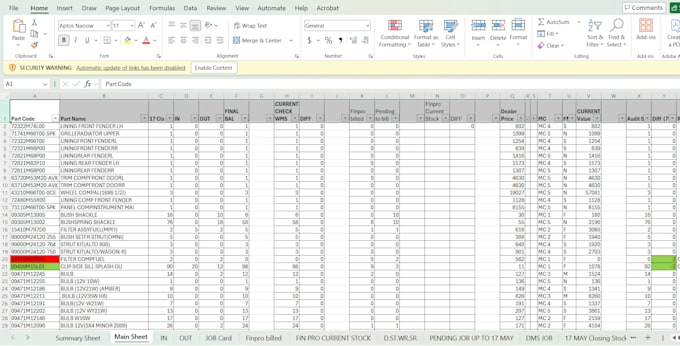 create excel inventory management system with stock tracking and movement