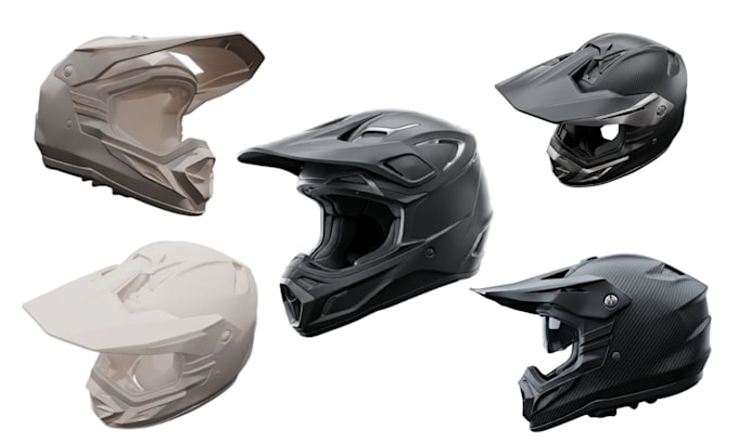 custom 3d helmet model for printing and manufacturing