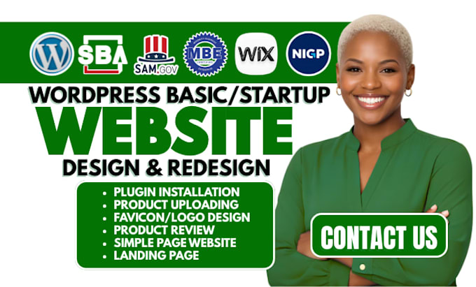 create basic website, wordpress website, startup website, small business website