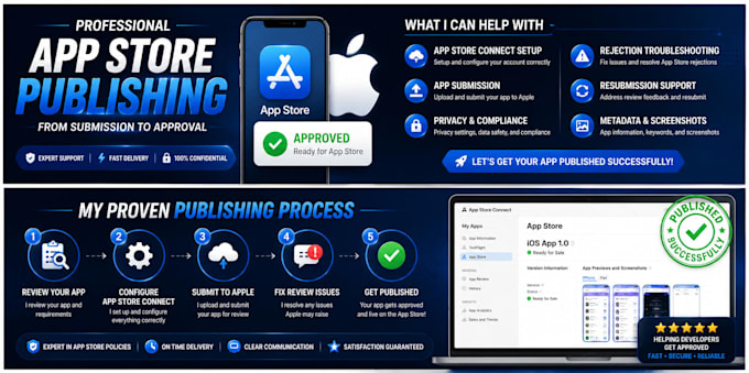publish your ios app on app store connect and app store