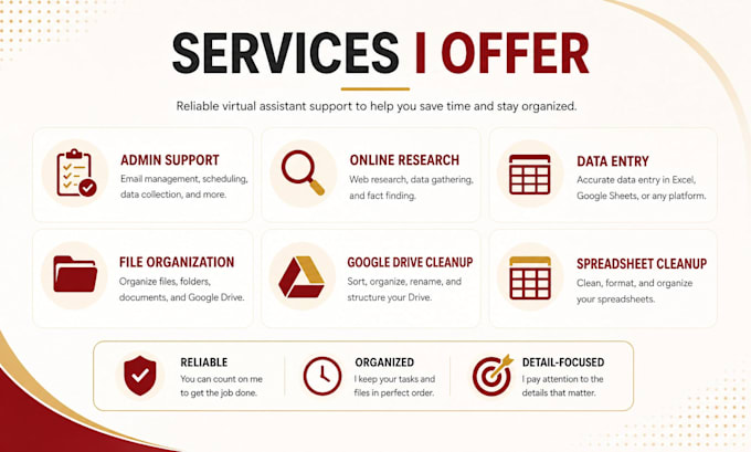 be your virtual assistant for admin support and research
