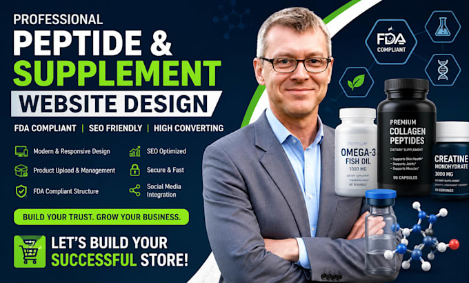 do peptide ecommerce website, fda compliant peptide website supplement website