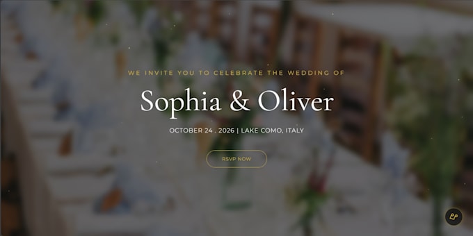 build a premium cinematic digital wedding invitation website
