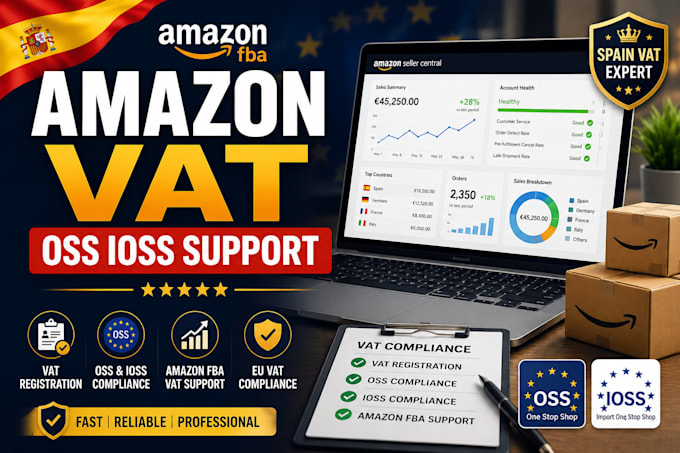 handle spain amazon fba vat oss ioss registration