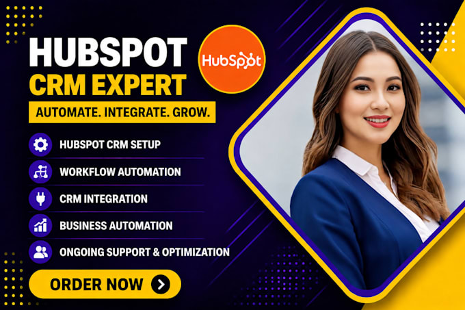 setup hubspot CRM setup, workflow automation, CRM integration