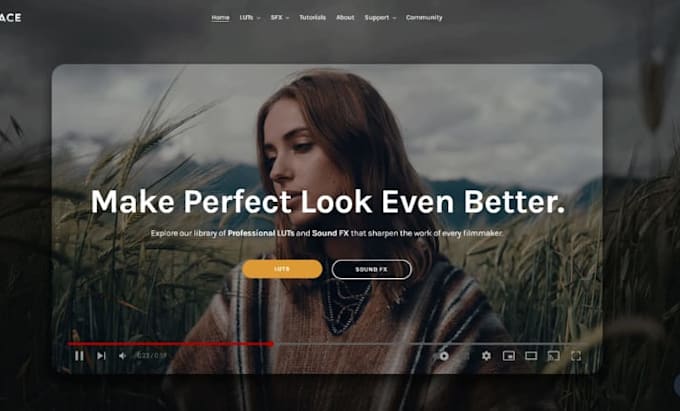 build squarespace videography website creative portfolio website