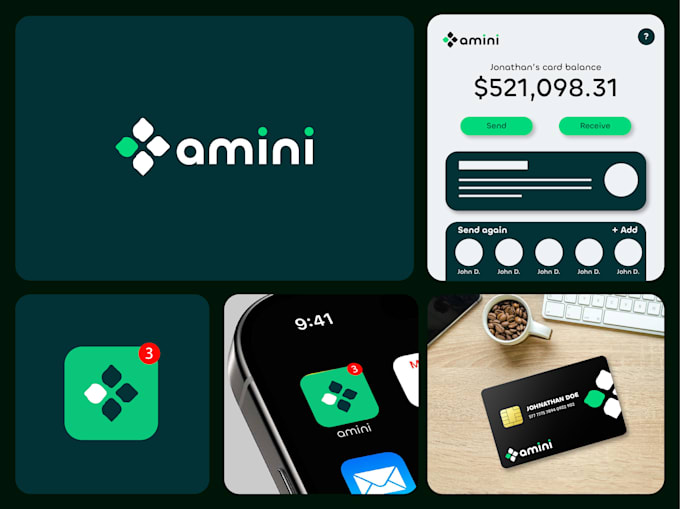 create saas logo, minimalistic, timeless, fintech, startup, business app brandin