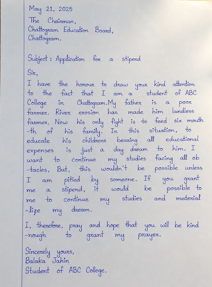 neat and eye catching handwriting