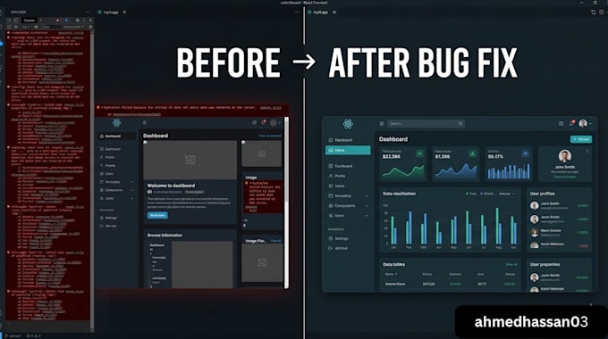fix react next js and javascript bugs in your web application