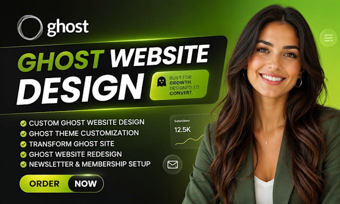 build ghost cms website and newsletter, setup, update, fix ghost website cms