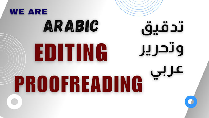 proofread and edit arabic documents professionally