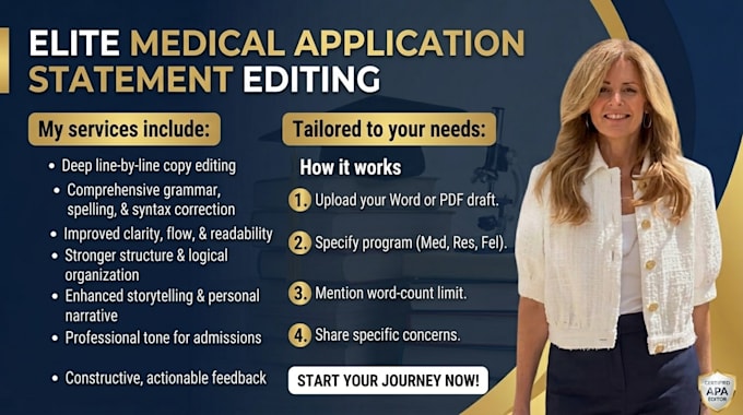 deeply edit your medical school, residency, or fellowship personal statement
