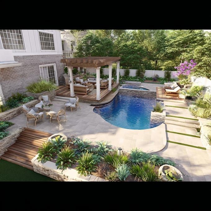 landscape design garden outdoor backyard, pool uae based