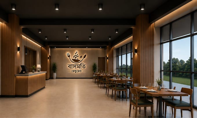 create custom restaurant design, and 3d renderings