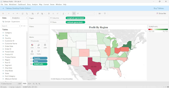 create a professional tableau dashboard for your data