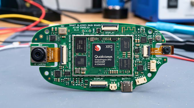design ai powered smart glasses pcb using camera integration and qualcomm som