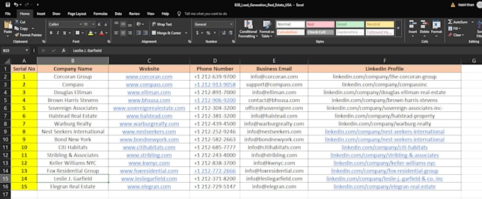 do b2b lead generation, linkedin research and email list building