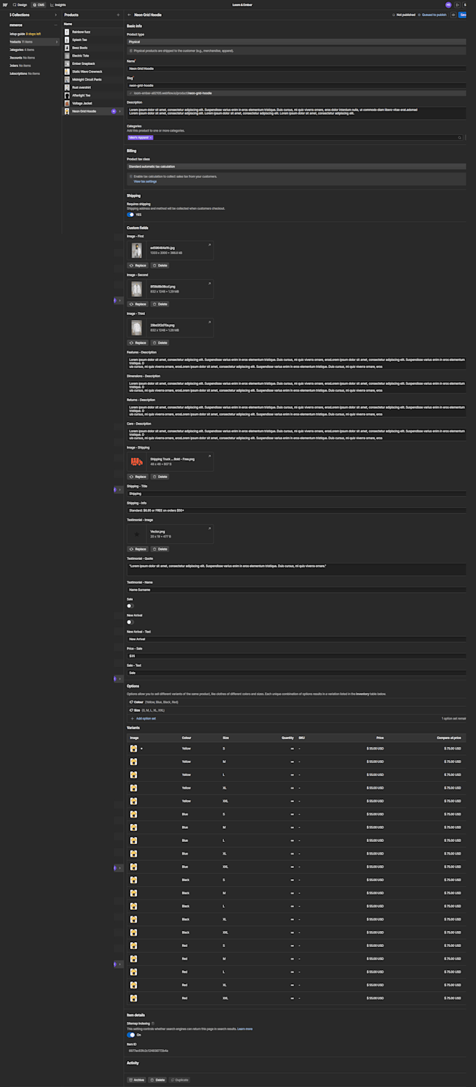 fix webflow bugs, responsiveness and cms issues