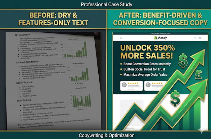 write high converting shopify website content and brand copy