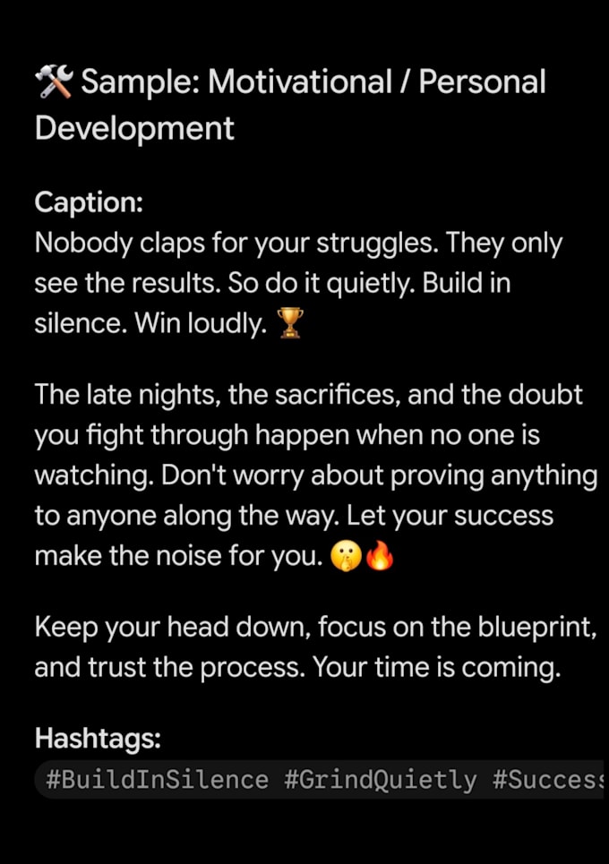 write 15 engaging facebook motivational captions