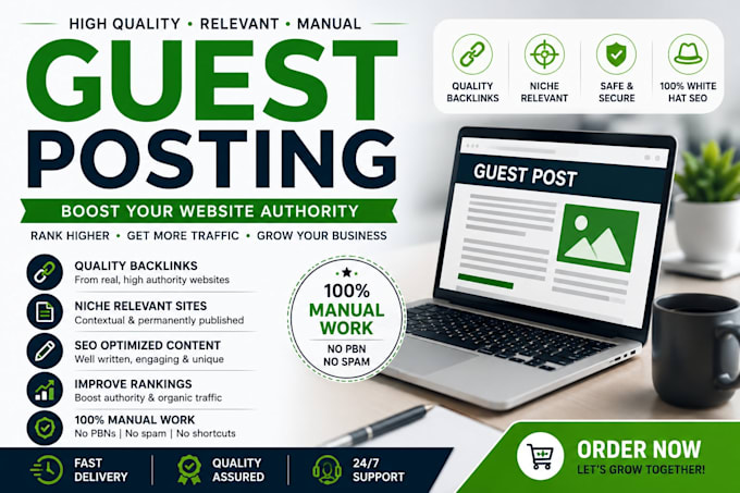 write and publish guest posts on real sites