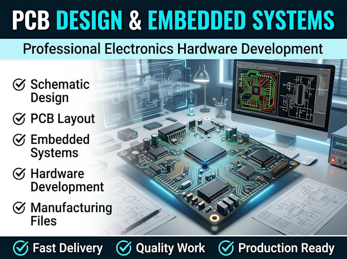 desgin pcb design embedded systems engineer and electronics hardware developer