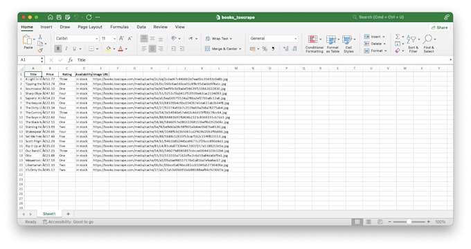 scrape data from any website and deliver in excel