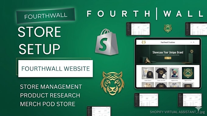 design fourthwall website, pod store fourthwall setup redesign fourth wall store