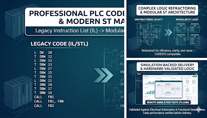 convert reverse engineer or program your plc code to structured text