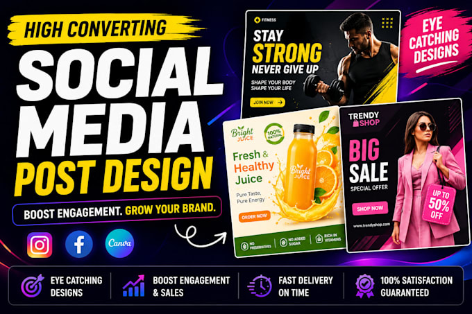 Create eye catching social media graphics for facebook and instagram by ...