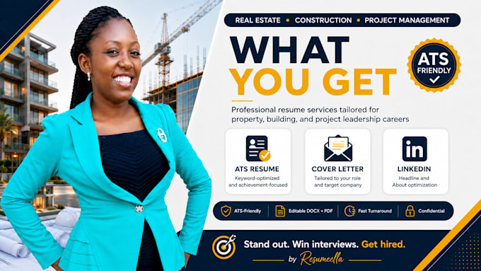 write a real estate, construction, or project manager resume