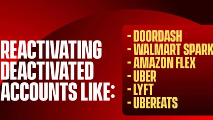 reactivate uber driver, uber eat, walmart spark deactivated