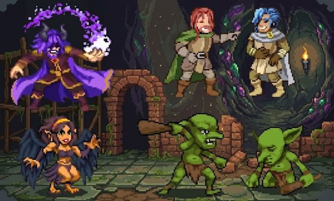 Create custom pixel art character, sprites sheet and game assets by ...