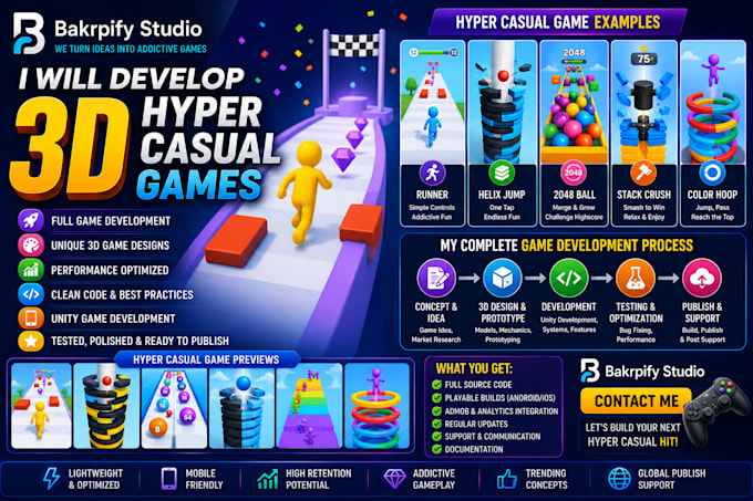 build 3d games using unity