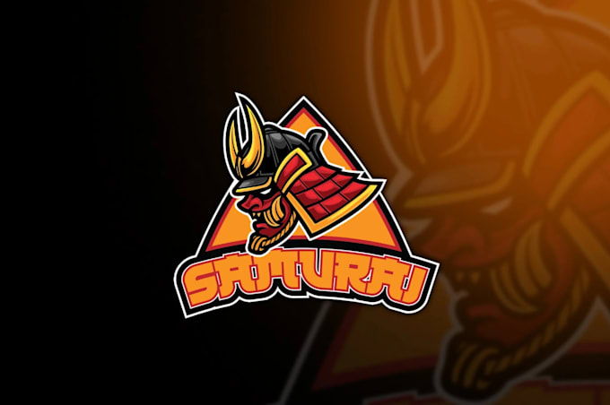 create a custom samurai anime logo for streamers and esports